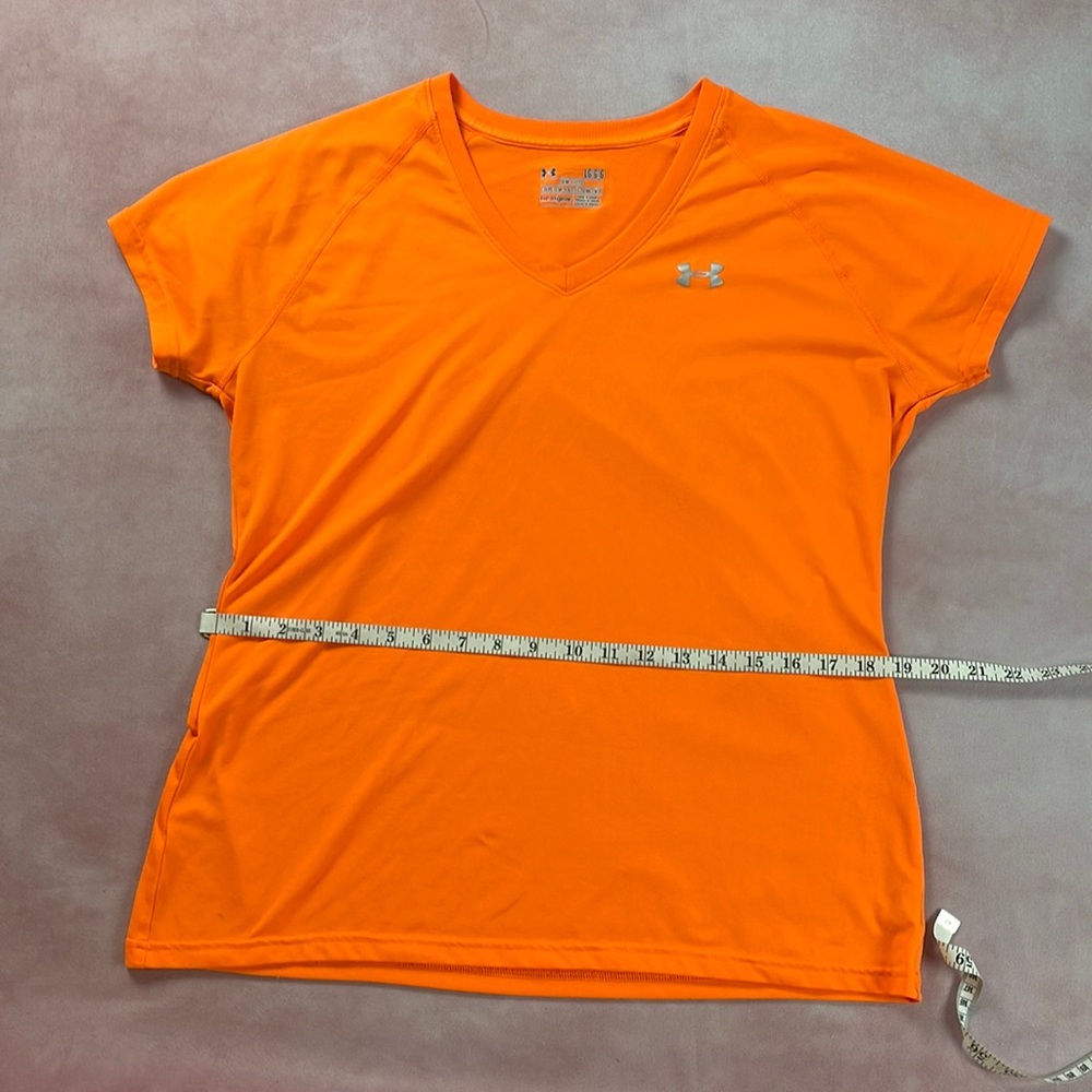 Under Armor semi fitted neon orange tshirt